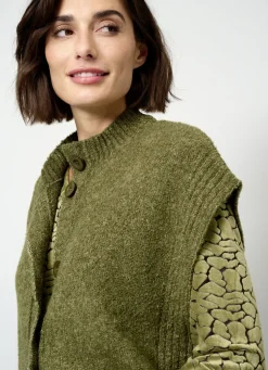 Strickweste aus Bouclé-Melangegarn