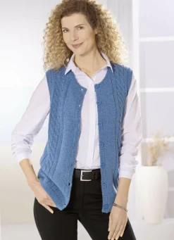 Strickweste aus Melangegarn