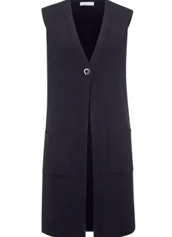 Strickweste mit dekorativem Verschluss