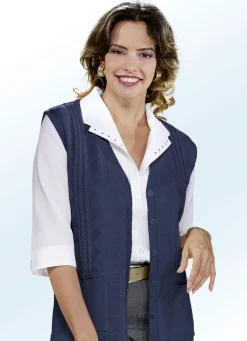 Strickweste mit Zopfdessin