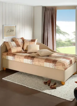 Studioliege mit rechts oder links aufstellbarem Seitenteil