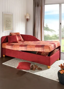 Studioliege mit rechts oder links aufstellbarem Seitenteil