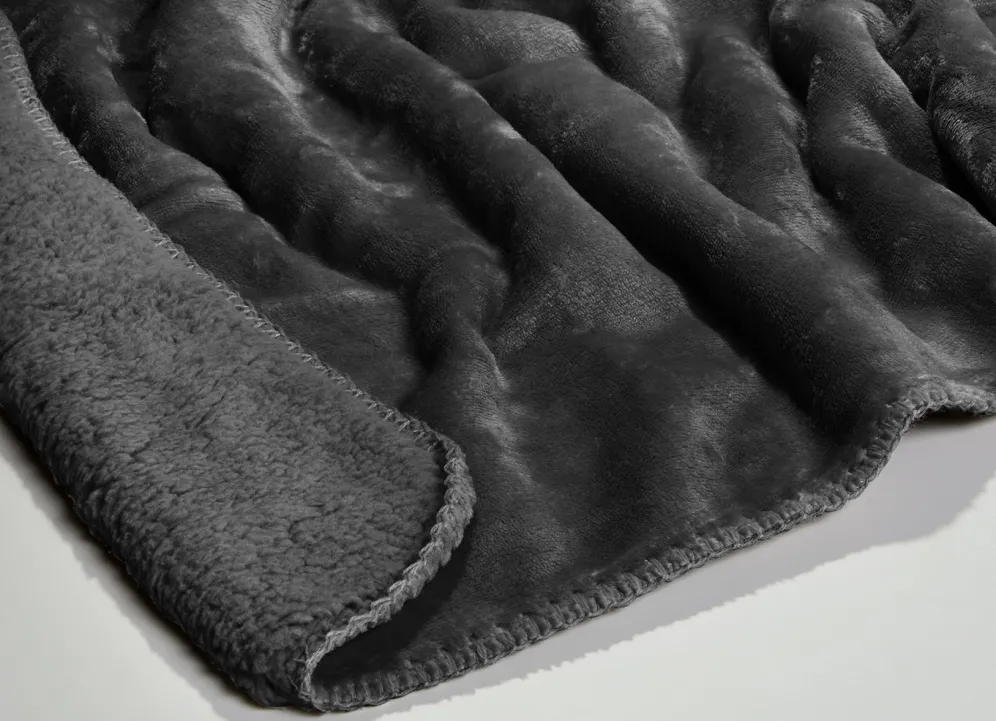 Superkuschelige Wohndecke in Teddyfleece-Qualität