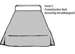 Tagesdecke mit Volantabschluss