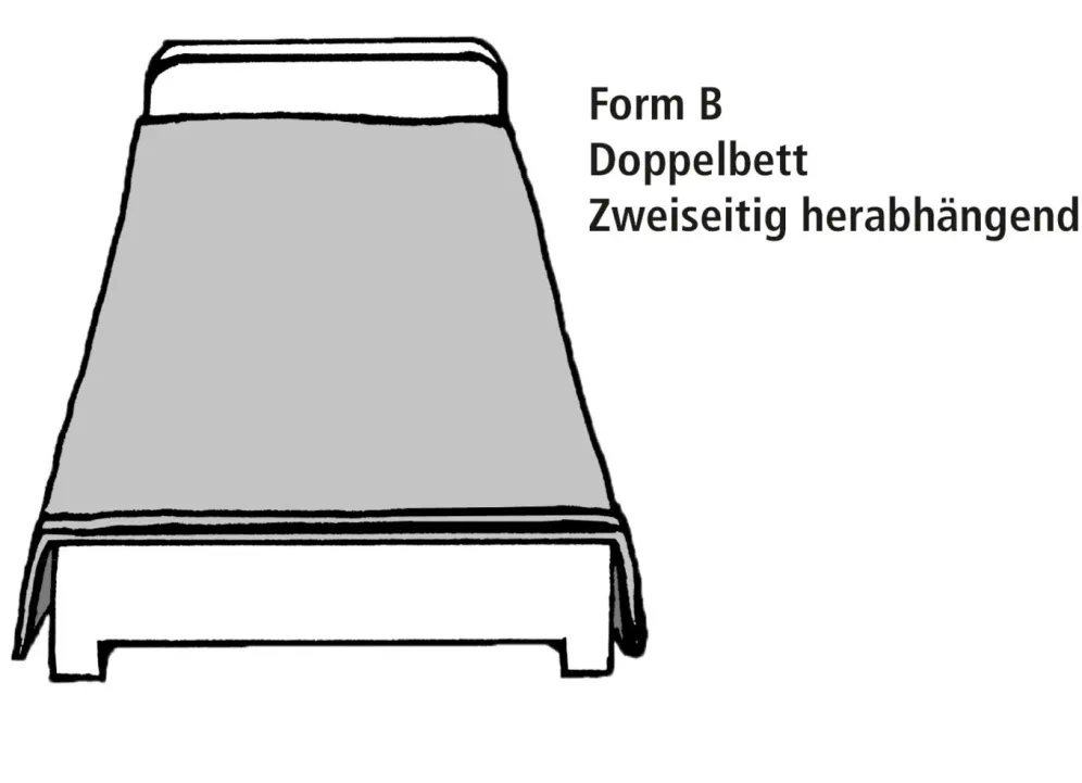 Tagesdecke mit Volantabschluss