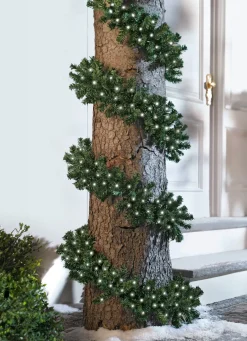 Tannen-Girlande mit LED-Beleuchtung