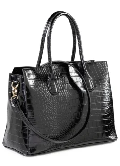 Tasche aus krokogeprägtem Synthetik