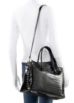 Tasche aus krokogeprägtem Synthetik