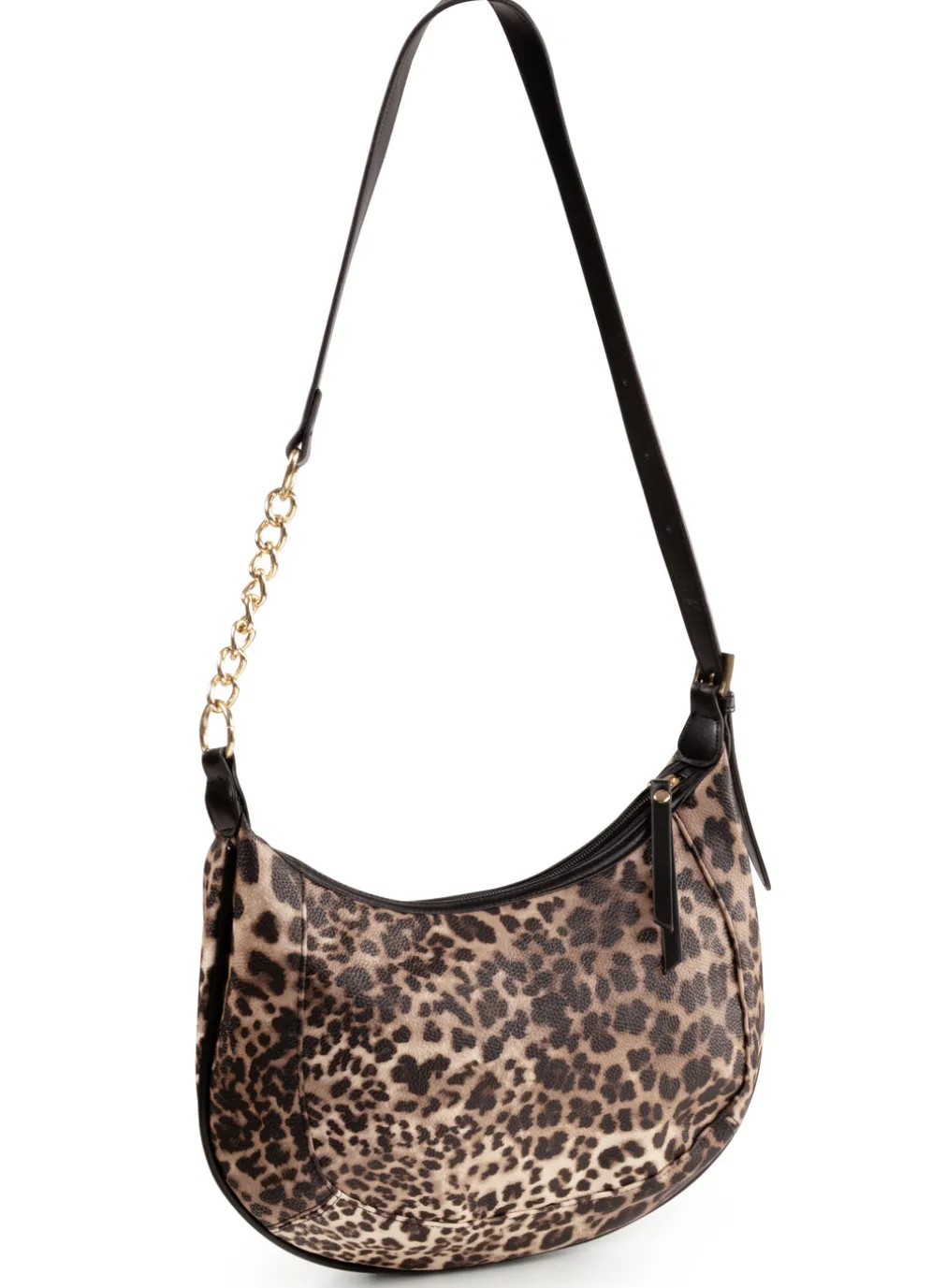 Tasche, Damen, mit verstellbarem Umhängeriemen mit Ketten-Detail