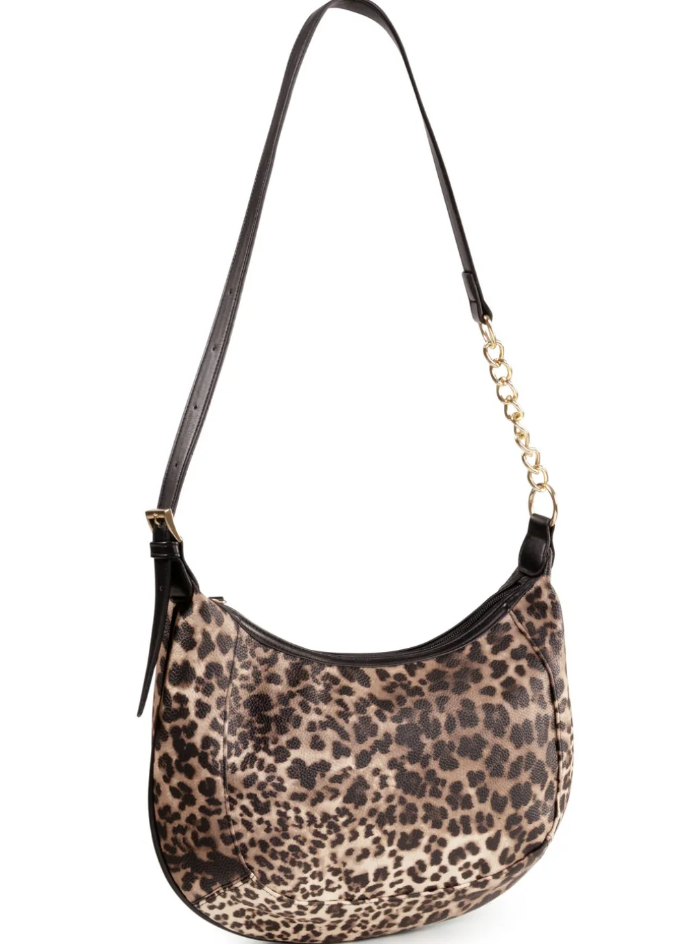 Tasche, Damen, mit verstellbarem Umhängeriemen mit Ketten-Detail