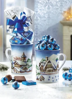 Tassen Winterlandschaft, 2er-Set, mit süßer Füllung