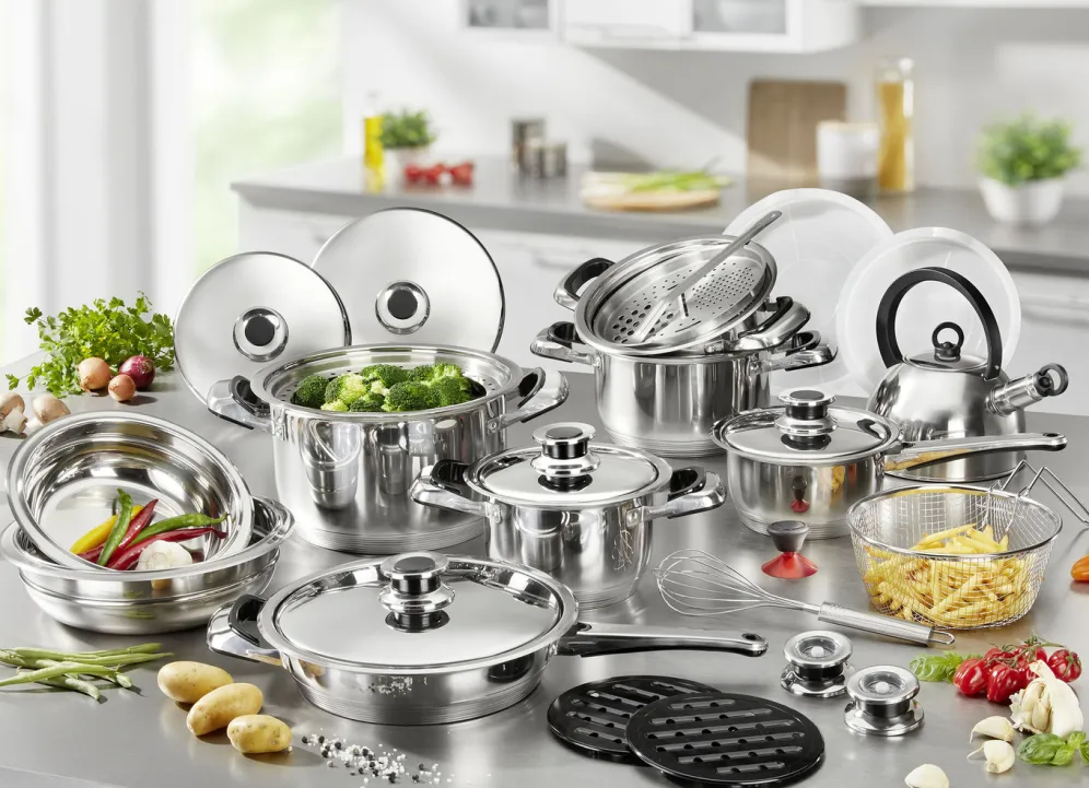 28-teiliges Topf-Set aus hochwertigem Edelstahl