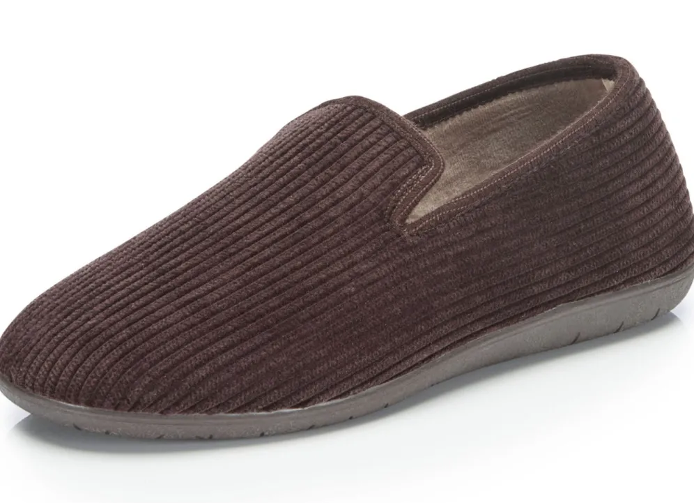 Textil-Hausschuh in Cord-Optik
