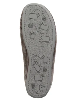 Textil-Pantoffel mit herausnehmbarem Fußbett