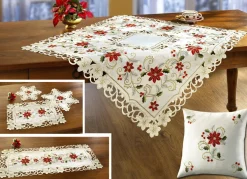 Tisch- und Raumdekoration mit weihnachtlichen Blüten