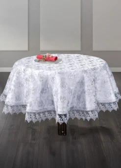 Tisch- und Raumdekoration mit Macramé-Spitzenbordüre