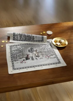 Tisch- und Raumdekoration mit Winterlandschaft