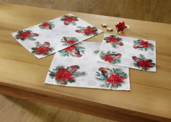 Tisch- und Raumdekoration mit niedlichen Rotkehlchen