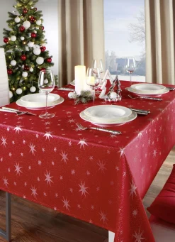 Tischdekoration mit Fleckschutz und Glitzergarn