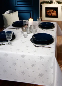 Tischdekoration mit Fleckschutz und Glitzergarn