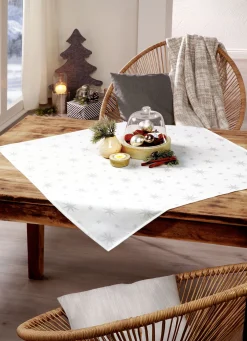 Tischdekoration mit Fleckschutz und Glitzergarn