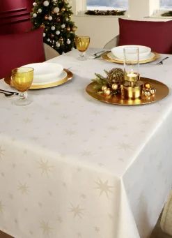Tischdekoration mit Fleckschutz und Glitzergarn