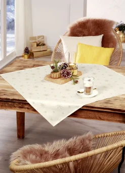 Tischdekoration mit Fleckschutz und Glitzergarn