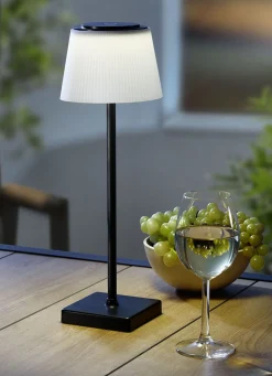 Tischleuchte aus mattschwarzem Metall
