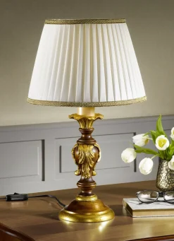 Tischleuchte mit echt Blattgold