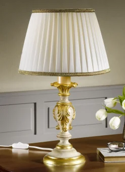 Tischleuchte mit echt Blattgold