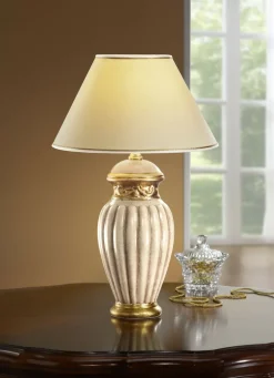 Tischleuchte mit echter Blattgoldauflage