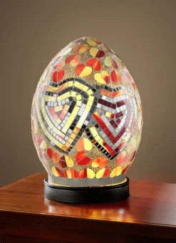 Tischleuchte mit Mosaik aus Glasstücken