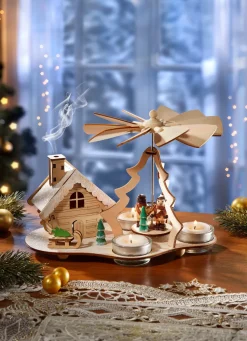 Tischpyramide mit Räucherhaus