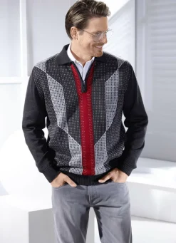 Tragangenehmer Polopullover mit kurzem Reißverschluss