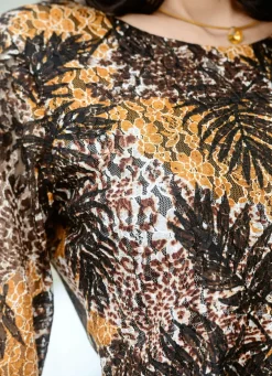 Tunika mit transparenten Ärmeln