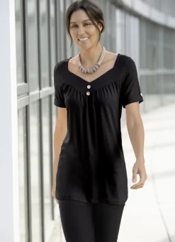 Tunika mit V-Ausschnitt in 2 Farben