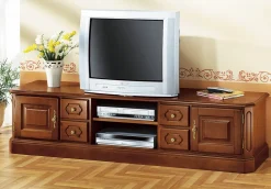 TV-Longboard mit goldfarbenen Metallgriffen