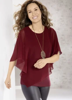 Unifarbene Poncho-Tunika