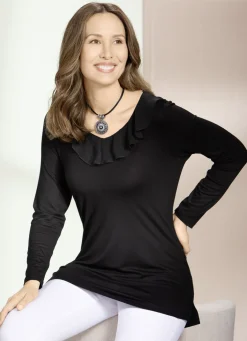 Unifarbene Shirt-Tunika