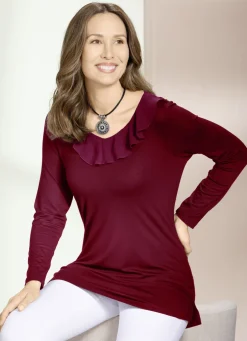 Unifarbene Shirt-Tunika