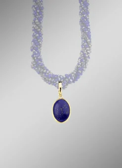 Vergoldeter Anhänger mit Lapislazuli