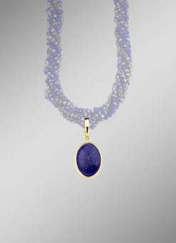 Vergoldeter Anhänger mit Lapislazuli
