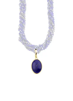 Vergoldeter Anhänger mit Lapislazuli