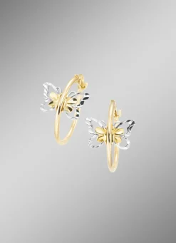 Verspielte Creolen Schmetterlinge in Bicolor