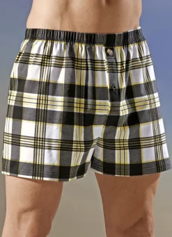 Viererpack Boxershorts mit knöpfbarem Eingriff