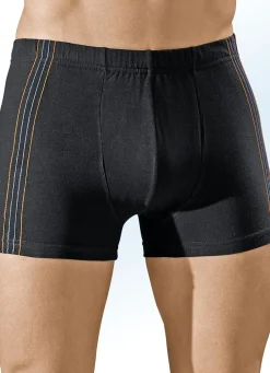 Viererpack Pants, uni mit seitlichen Kontrasten, in 2 Farbkombinationen