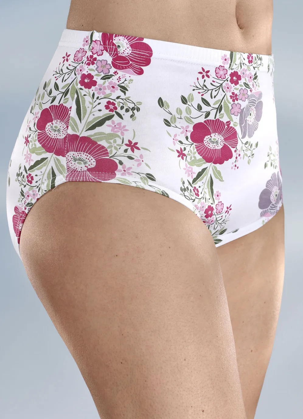 Viererpack Slip mit hüschem Blumendessin