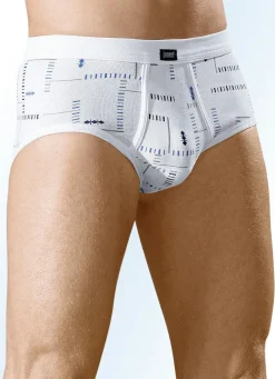 Viererpack Slips aus Feinripp mit Eingriff, bunt dessiniert