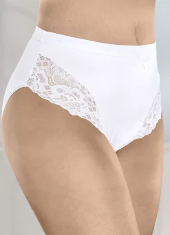 Viererpack Slips mit elastischer Spitze