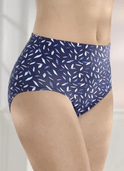 Viererpack Slips mit farbharmonischem Druckdessin